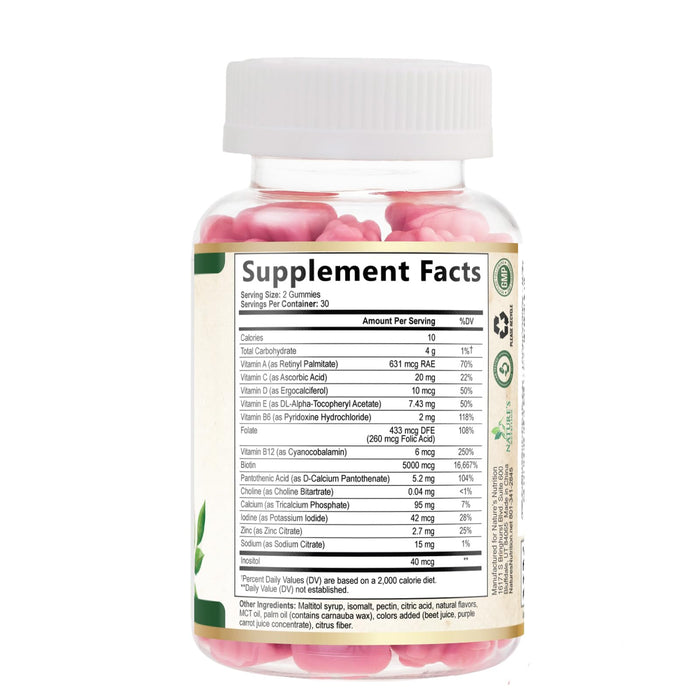 Hair, Skin & Nails Vitamins 5000 mcg - 60 Gummies