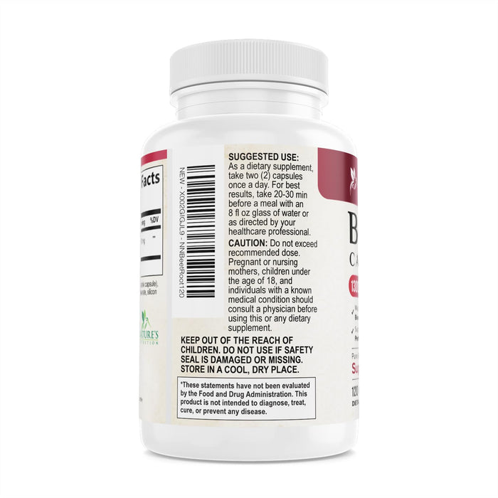 Beet Root Capsules 1300mg - Extra Strength Red Beetroot Powder Supplement – Supports Nitric Oxide Production, Heart Health & Natural Energy – Non-GMO, Vegan, Gluten Free – 120 Veggie Capsules