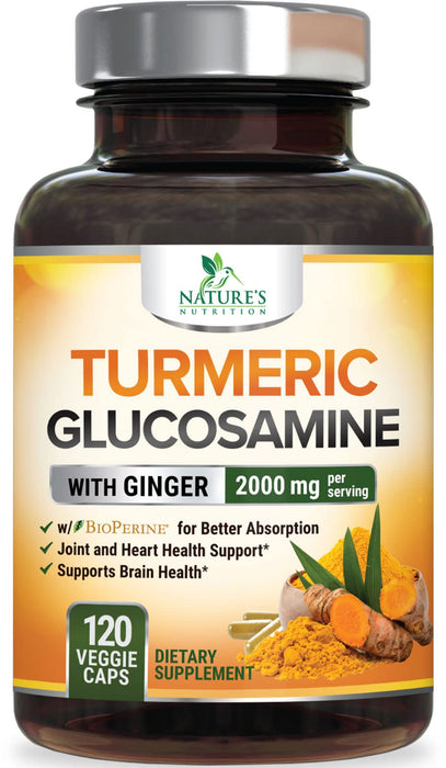 Turmeric Curcumin + Ginger & Black Pepper 2000 mg - 120 Capsules