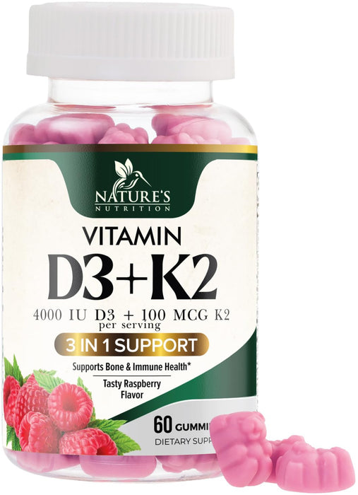 Vitamin D3 + K2 (MK-7) - 60 Gummies