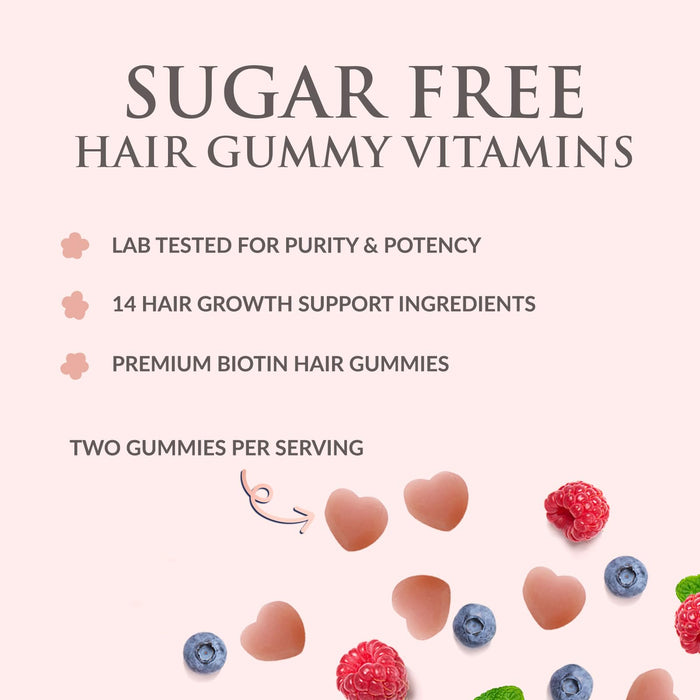 Hair, Skin & Nails Vitamins 5000 mcg - 60 Gummies