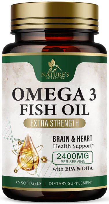 Omega-3 Fish Oil 2400 mg - 60 Softgels