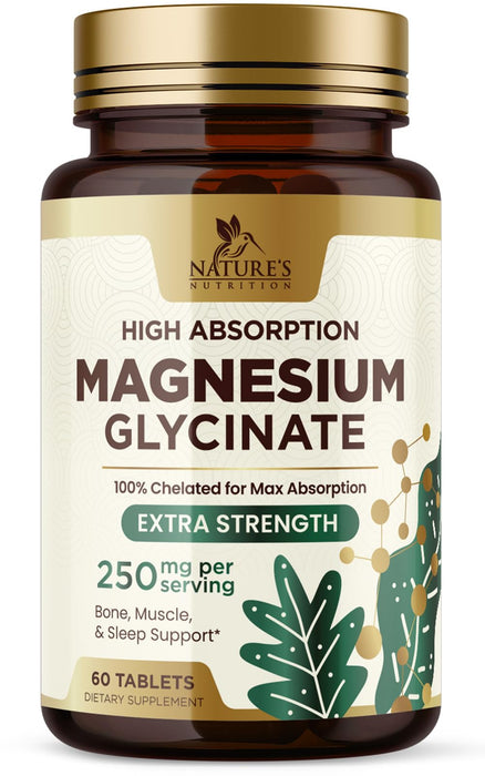 Magnesium Glycinate 250 mg - 60 Count
