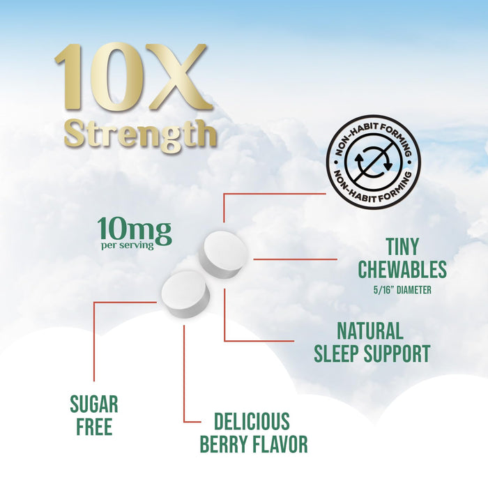 Melatonin 10 mg - Strawberry, 120 Fast-Dissolve Tablets