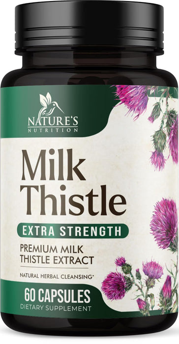 Milk Thistle Extract - Liver Cleanse Detox & Repair Formula with Dandelion Extract 1000mg - Herbal Liver Supplement - Nature's Milk Thistle w/Silymarin Marianum, Supports Liver Health - 60 Capsules