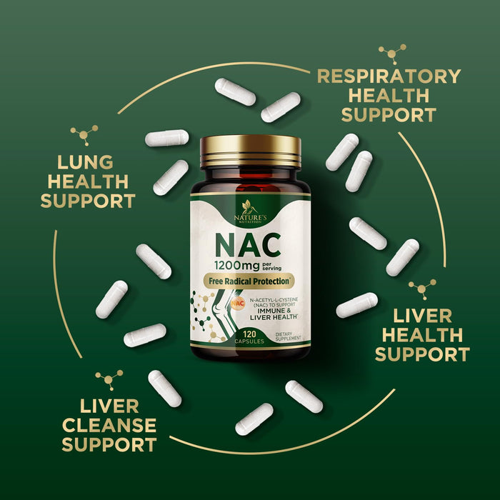 NAC (N-Acetyl Cysteine) 1200 mg - 120 Capsules