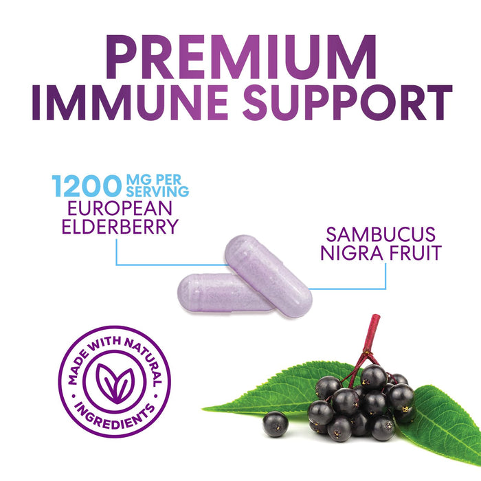 Elderberry 1200 mg - 60 Capsules