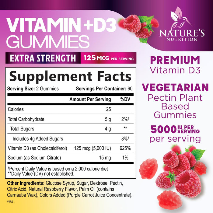 Vitamin D3 5000 IU - 120 Gummies