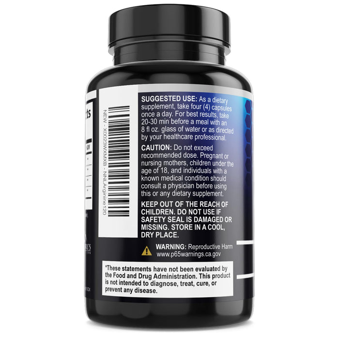 Nitric Oxide Booster Extra Strength 3000mg - L Arginine 3X Strength Nitric Oxide Supplements for Men and Women, Citrulline, Supports Muscle, Heart Health & Energy Supplement, Non-GMO - 120 Capsules