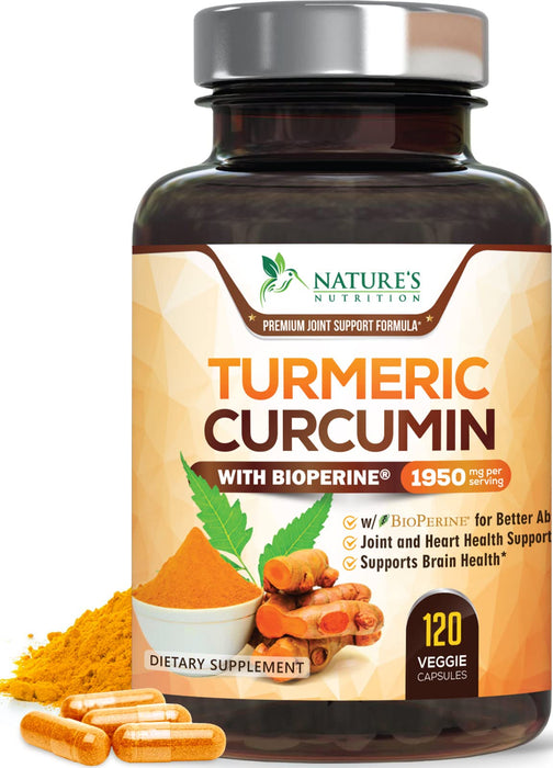 Turmeric Curcumin + Black Pepper 1950 mg - 120 Capsules