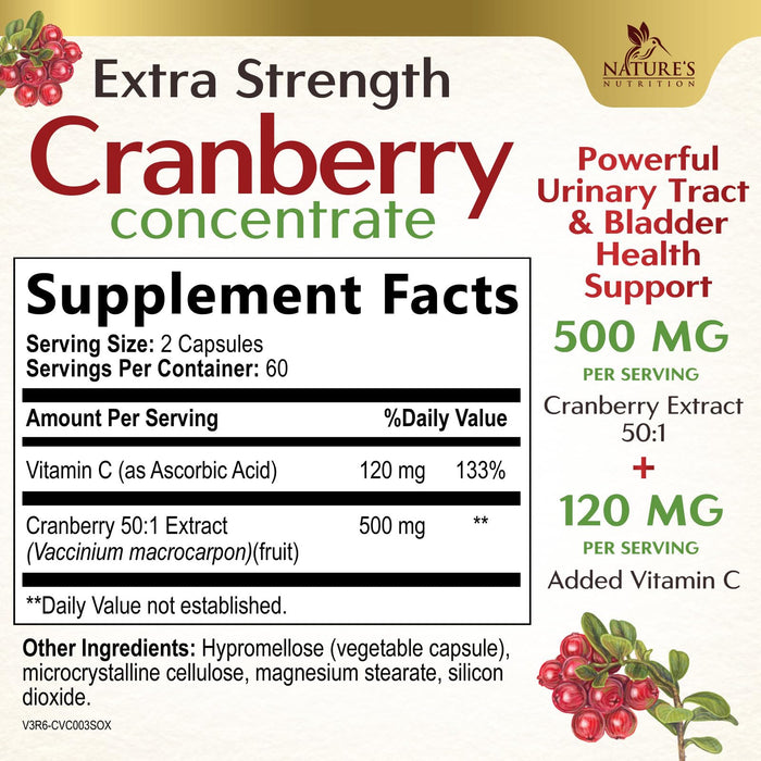 Cranberry Concenreate Supplement Facts