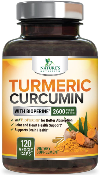 Turmeric Curcumin + Black Pepper 2600 mg - 120 Capsules
