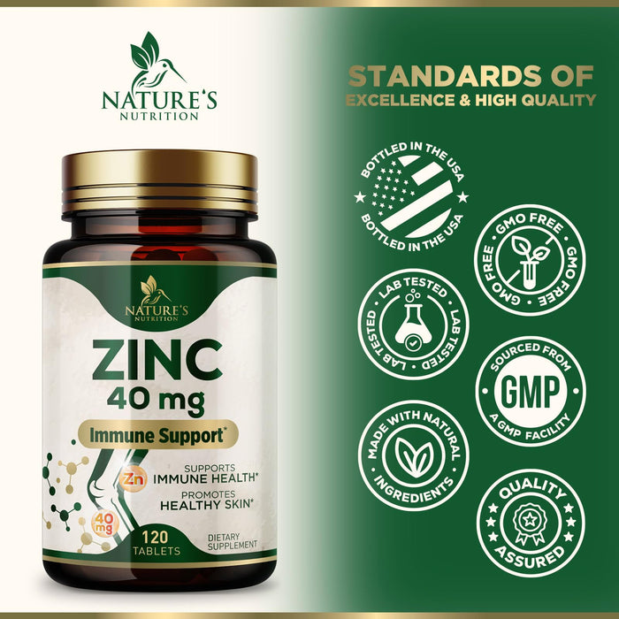 Zinc 40 mg - 120 Tablets