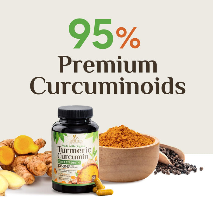 Turmeric Curcumin + Ginger & Black Pepper 1750 mg - 120 Count