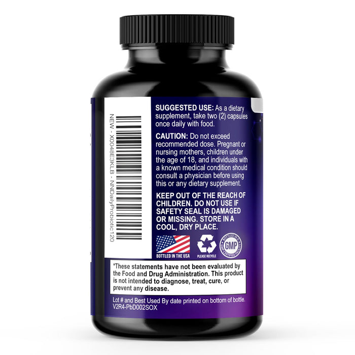 Probiotics for Women & Men 100 Billion CFU - 10 Strains with Lactobacillus, Digestive Gut Health Probiotics & Immune Support Supplement, Supports Occasional Constipation, Gas & Bloating - 120 Capsules