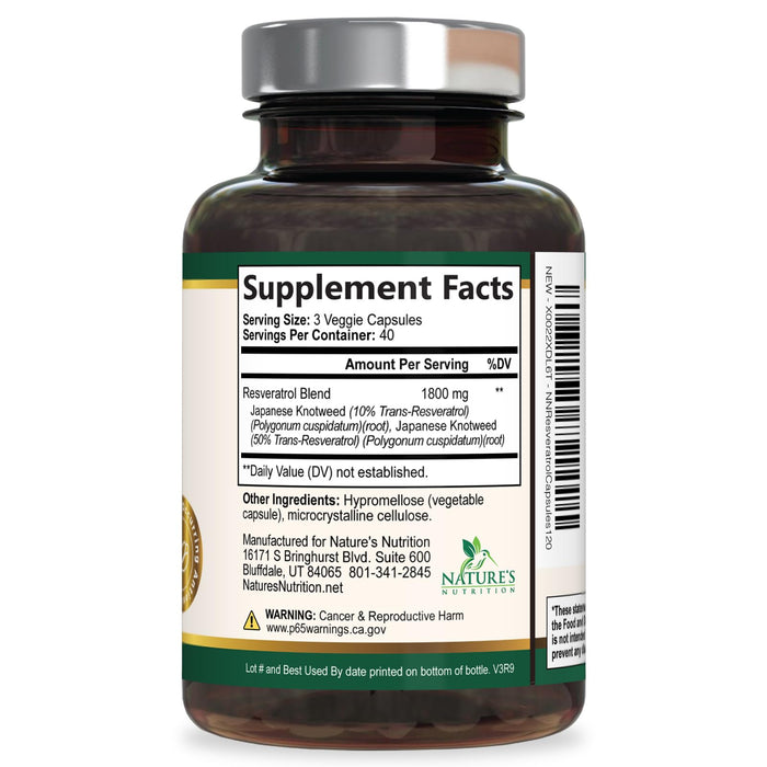 Resveratrol 1800 mg - 120 Capsules