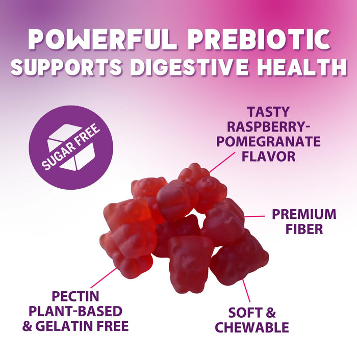 Fiber Gummies 4 g - Raspberry, 60 Gummies