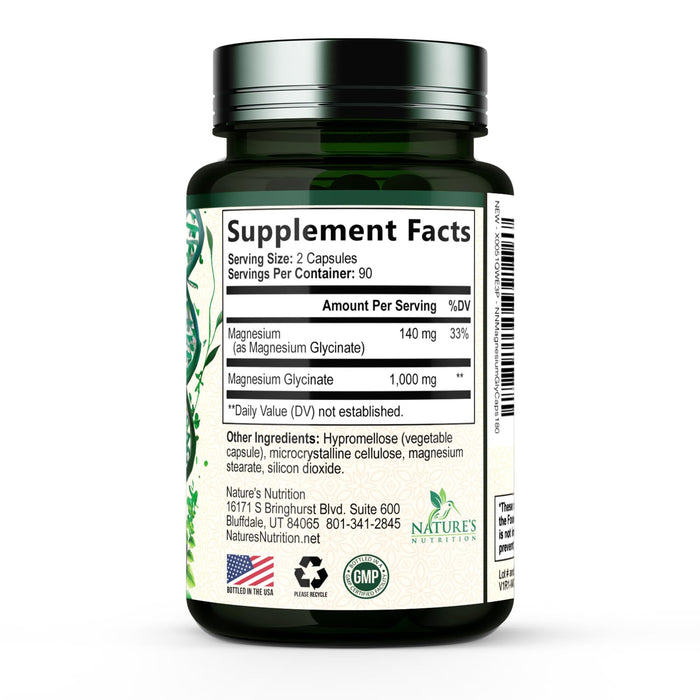 Magnesium Glycinate 1000 mg - 180 Capsules