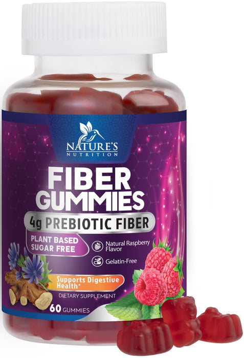 Fiber Gummies 4 g - Raspberry, 60 Gummies