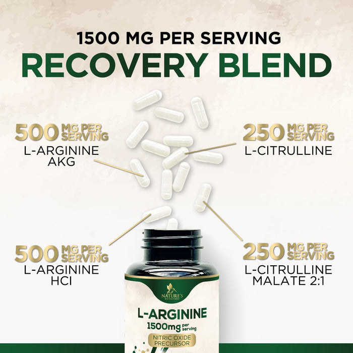 L-Arginine 1000 mg - 120 Capsules