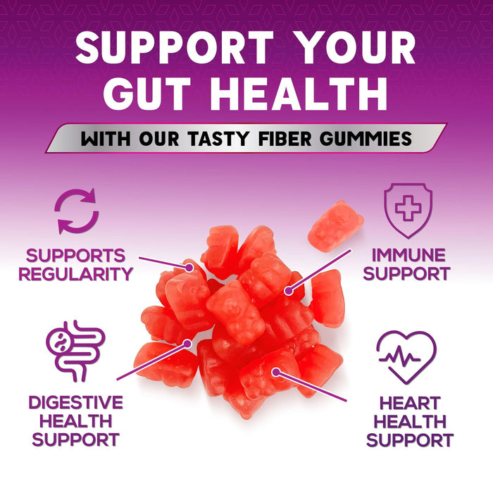 Fiber Gummies 4 g - Strawberry, 60 Gummies