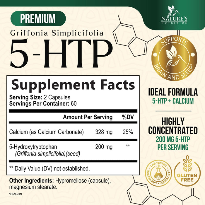 Griffonia Simplicifolia 5-HTP Supplement Facts