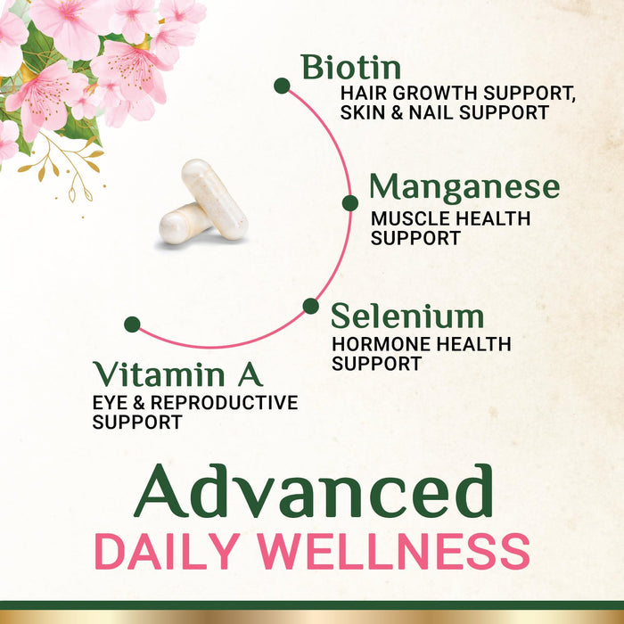 Multivitamin for Women with Vitamins A, C, D, E, B6, B12, Zinc, Calcium & Magnesium, Womens Daily Multi Vitamin Multimineral Supplement for Bone Health, Energy & Immune Support, Non-GMO - 120 Capsules
