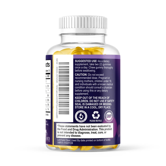 Chewable Calcium Supplements for Women & Men - Sugar Free Calcium with 400 IU Vitamin D3 Gummy for Bone, Teeth, & Immune Health Support - Non-GMO, Berry Flavored, Daily Vitamins Chews - 60 Gummies