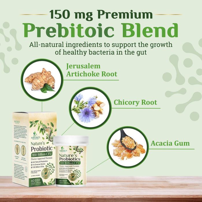 Women's Probiotic + Prebiotics 100 Billion CFU - 60 Capsules