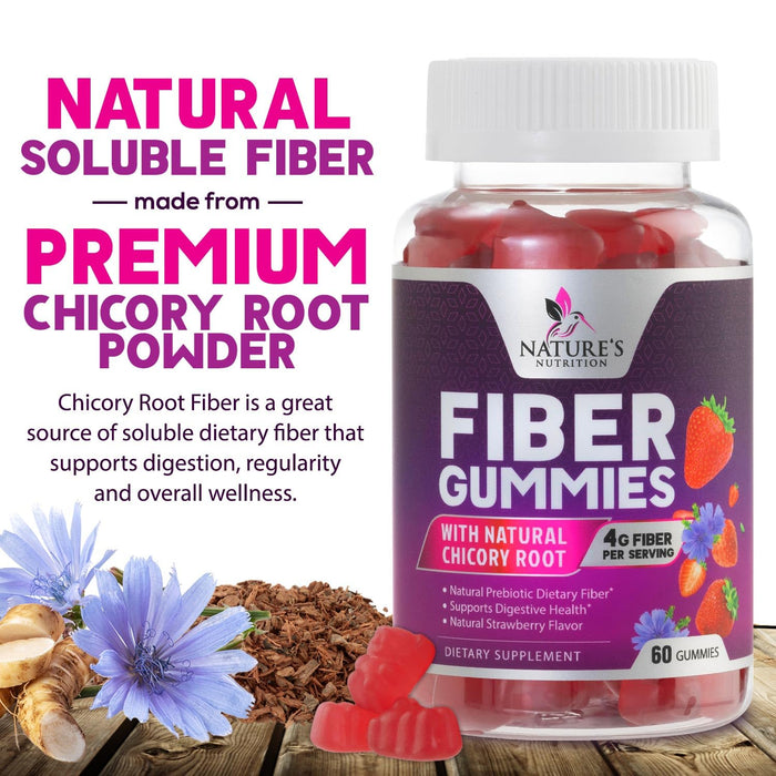 Fiber Gummies 4 g - Strawberry, 60 Gummies