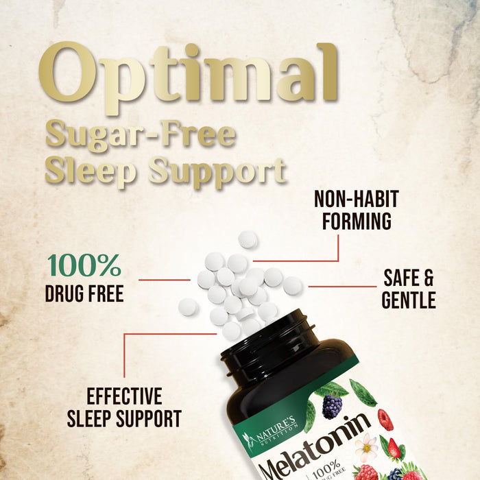 Melatonin 10 mg Fast Dissolve, Melatonin Supplements for Restful Sleep, Natural Sleep Support Supplement for Adults, Extra Strength Strawberry-Flavored Tablets, Sugar Free, 120 Tablets, 120 Day Supply