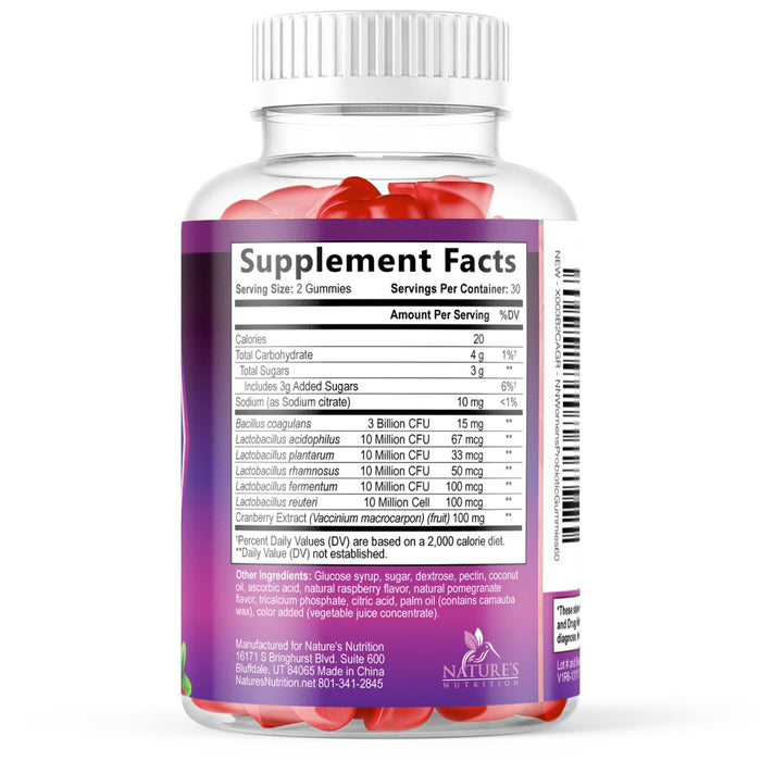 Women's Probiotic + Cranberry 3 Billion CFU - 60 Gummies