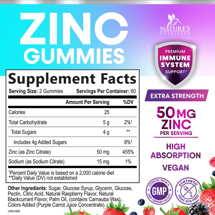 Zinc 50 mg - Berry, 120 Gummies