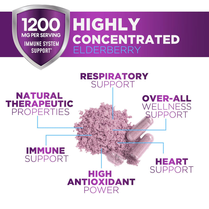 Elderberry 1200 mg - 120 Capsules