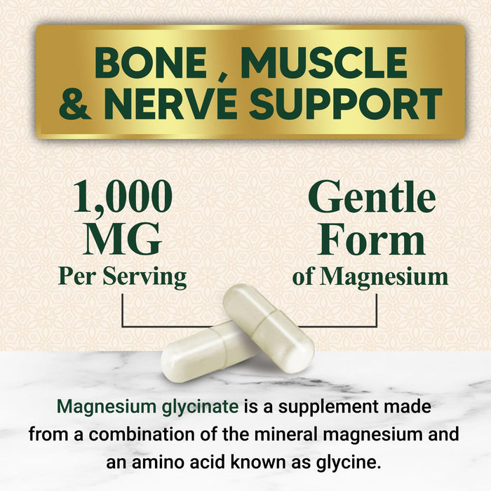 Magnesium Glycinate 1000 mg - 240 Capsules