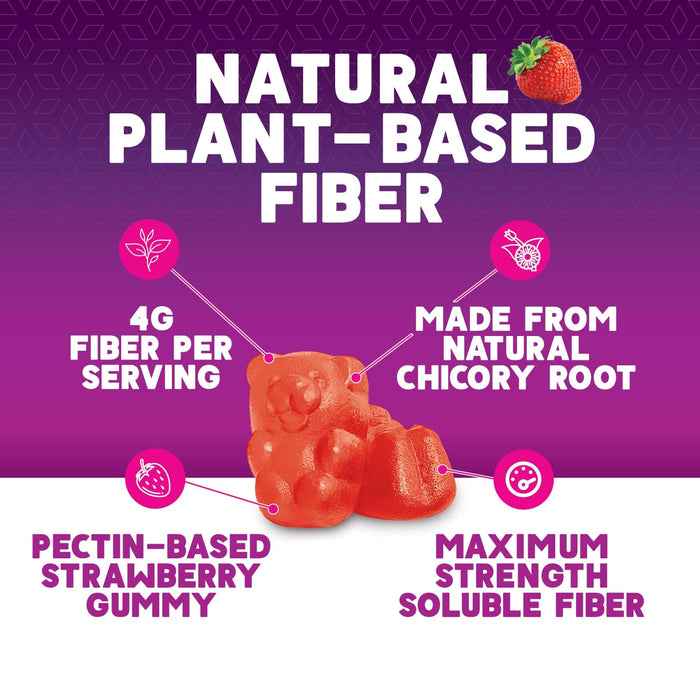 Fiber Gummies 4 g - Strawberry, 60 Gummies