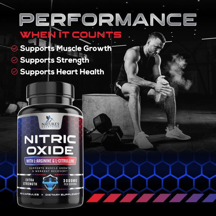 Nitric Oxide Support 3000 mg - 60 Capsules