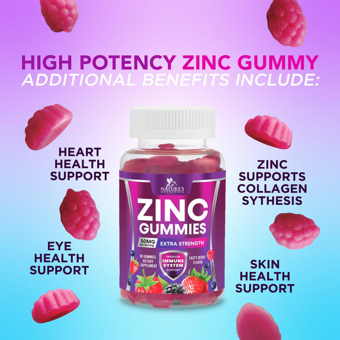 Zinc 50 mg - Berry, 60 Gummies