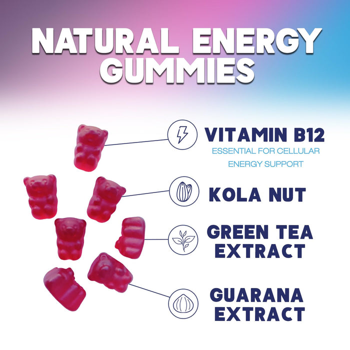 Energy Gummies 1000 mcg - Berry, 120 Gummies