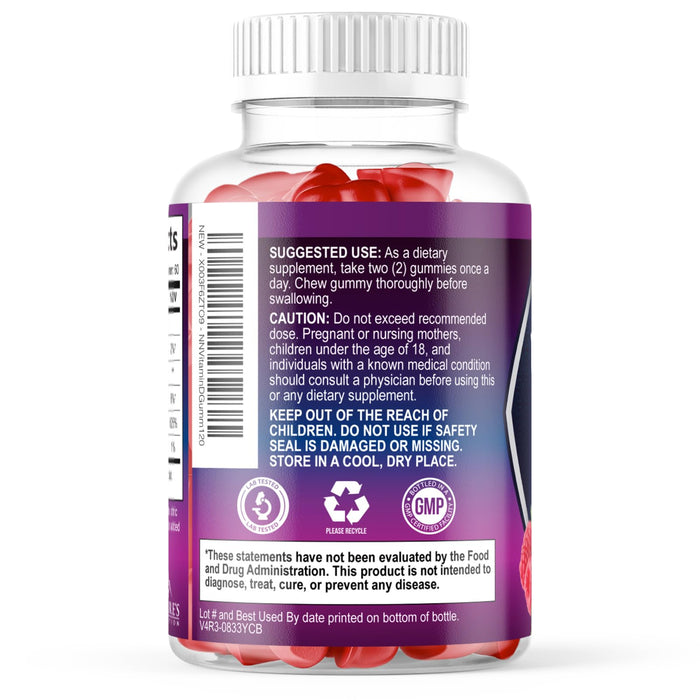 Vitamin D3 Supplement Gummy 5000 IU (125 mcg) Dietary Vitamins D for Men & Women - Bone, Teeth, Muscle and Immune Health Support, High Potency VIT D3 Nature's Non-GMO & Gluten Free - 120 Gummies