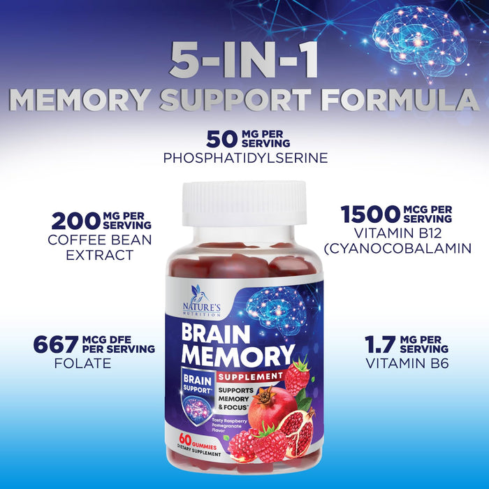 Brain & Focus Gummies - 60 Gummies