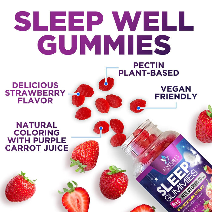 Melatonin Sleep Gummies 8 mg - 60 Gummies