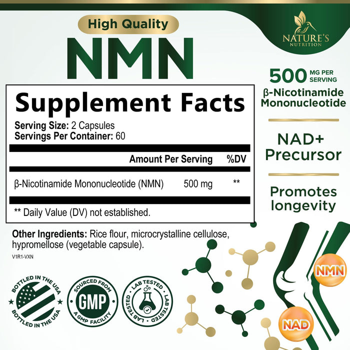 NMN 500 mg - 120 Capsules