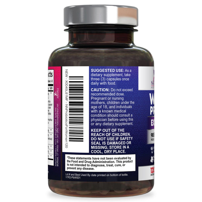 Probiotics for Women - 90 Billion CFU 16 Probiotic Strains with Cranberry, Vaginal Probiotics with Prebiotics PH, Digestive, UT, Immune, & Feminine Health Support, Pro Biotics for Women, 120 Capsules