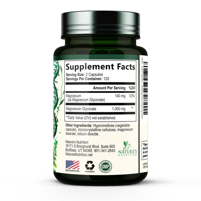Magnesium Glycinate 1000 mg - 240 Capsules