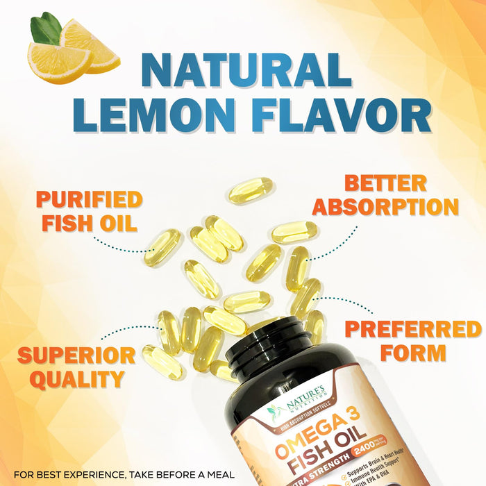 Omega-3 Fish Oil 2400 mg - 120 Softgels