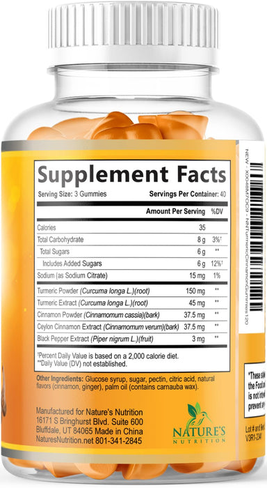 Turmeric Curcumin Gummies - 120 Gummies