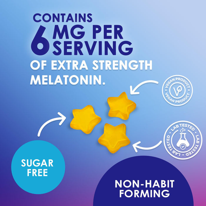 Melatonin Sleep Gummies Sugar Free - 6 mg Natural Melatonin Sleep Gummies for Adults, Extra Strength Sleep Gummy Supplements, Occasional Sleeping Support Supplement, Gomitas para Dormir