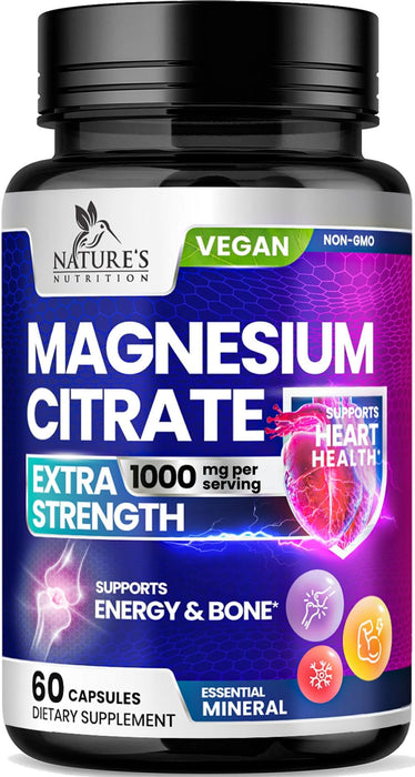 Magnesium Citrate 1000 mg - 60 Capsules