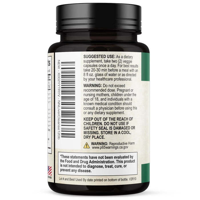 Liver Cleanse Detox & Repair Formula - Herbal Liver Support Supplement with Milk Thistle with Silymarin, Artichoke Extract, Dandelion, Beet, Chicory Root, & Turmeric for Liver Health - 120 Capsules